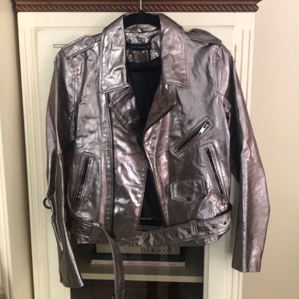 Metallic Zara Biker Jacket